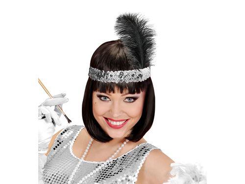 Silver Headband Retro - 1 pc