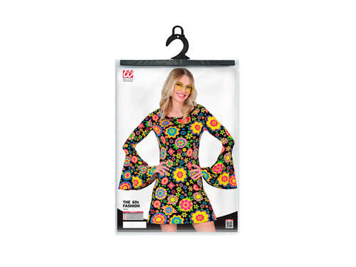 Strój Hipiski z Lat 60. - kolorowe kwiaty