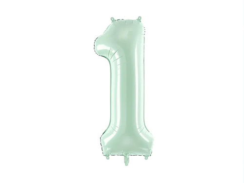 Balon foliowy zielony cyfra 1 - 72 cm - 1 szt.