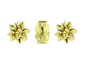 Set of ribbons and decorative rosettes - metallic gold - 3 pcs.