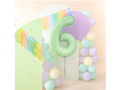 Number 6 Pistachio Foil Balloon - 100 cm - 1 pc