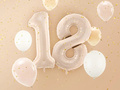 Number 1 Beige Foil Balloon - 72 cm - 1 pc