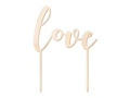 Love wooden cake topper - 14 cm
