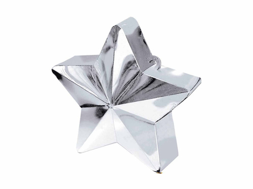 Helium-filled balloon weights - Silver Star - 170 g.