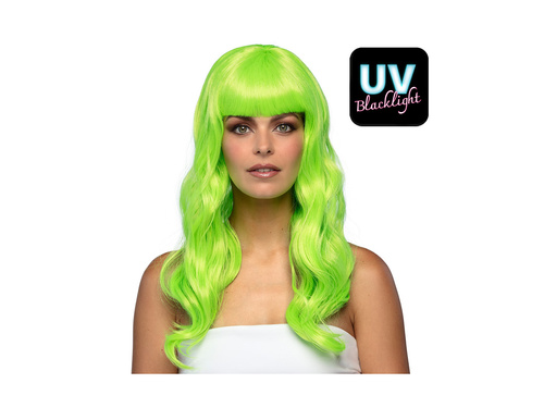 Peruka elegancka neonowa zielona