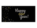 Happy New Year Silver Stars Poster - 70x33 cm
