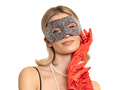 Maska karnawałowa z cyrkoniami - 1 szt.