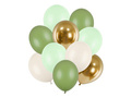 Balloons Green and gold - 10 pcs