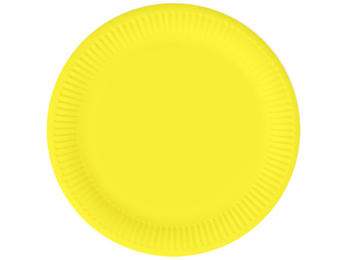 Yellow paper plates - 18 cm - 6 pcs.