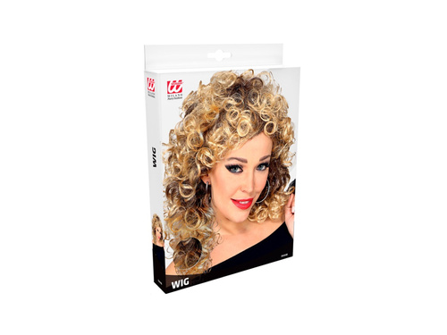 Peruka kręcona blond dziewczyna z lat 50.