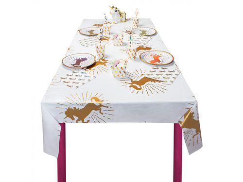 Obrus urodzinowy Jednorożec - 130 x 180 cm - 1 szt.