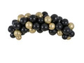Set of balloons for balloon garland black and gold - 60 pcs.