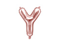 Foil balloon letter "Y" pink and gold - 35 cm