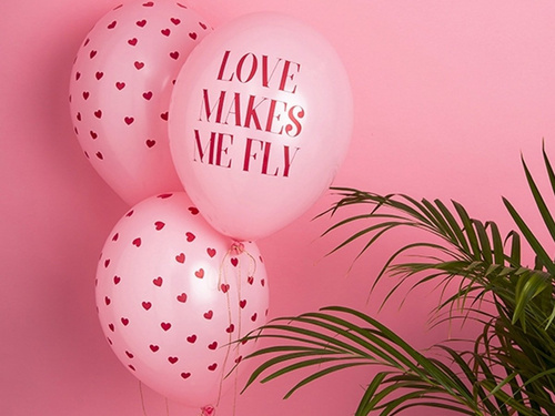 Pastel balloons with hearts for Valentine's Day - 30 cm - 50 pcs