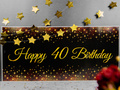 Sparkling poster for fortieth birthday - 70x33 cm