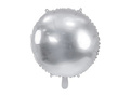 Silver Round Foil Balloon - 44 cm - 1 pcs