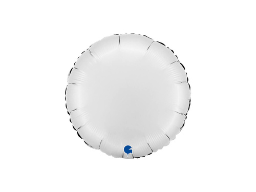 Balon foliowy okrągły satynowy biały - 14" - 1 szt.