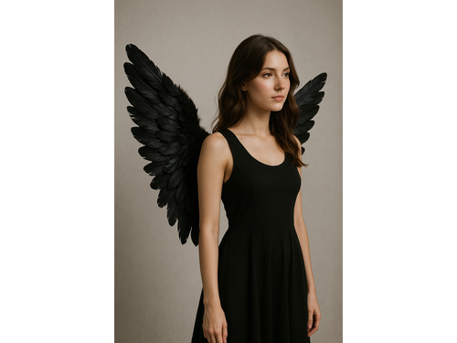 Skrzydła anioła czarne 72 x 40 cm