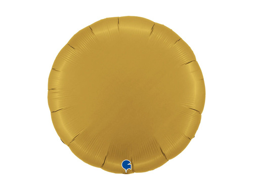 Balon foliowy okrągły satynowy złoty - 30" - 1 szt.