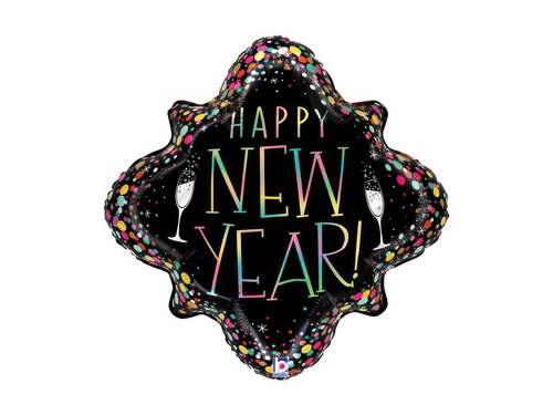 Balon foliowy Happy New Year - 24" - 1 szt.