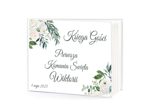 Personalizowana naklejka na księgę gości na I Komunię Świętą - 1 szt.