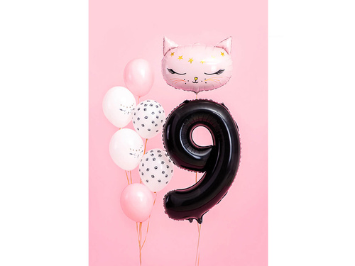 Foil balloon number 9 black - 86 cm - 1 pc.