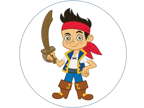 Decorative cake wafer Jake and the Pirates of Neverland - 20 cm