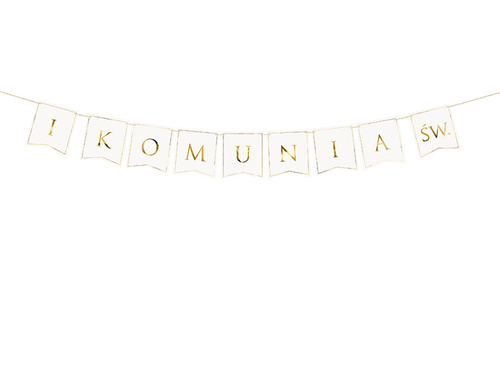 Baner komunijny na Komunię Świętą 133 cm, 1 szt.