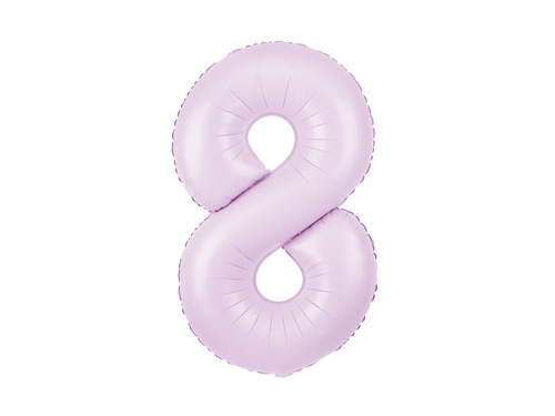 Number 8 Lilac Foil Balloon - 100 cm - 1 pc