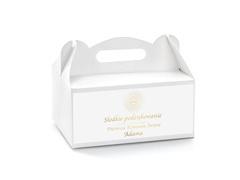 Decorative cake box white - 6 pc