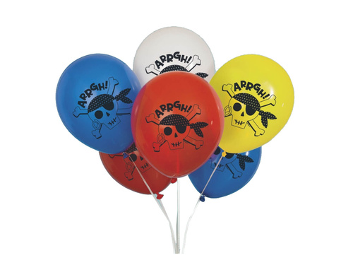 Latex balloons Ahoy Pirates - 30 cm - 8 pcs.