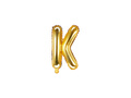 Foil balloon letter "K" gold - 35 cm