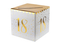 Box for envelopes with wishes, gifts for 18th birthday party - 1 pc.