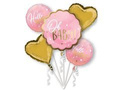 Bukiet balonów foliowych Oh Baby! różowy - 1 kpl.