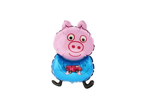 Foil balloon for stick Peppa Pig blue - 32 cm - 1 pc.