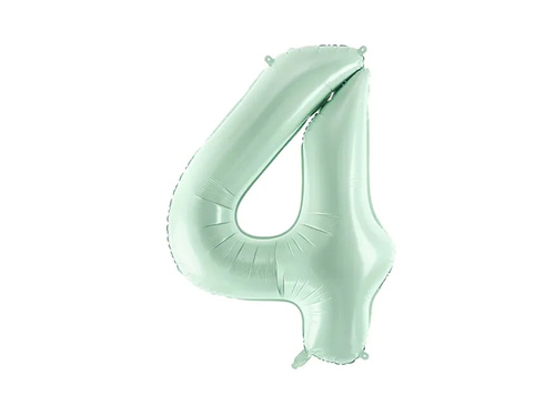 Balon foliowy zielony cyfra 4 - 72 cm - 1 szt.