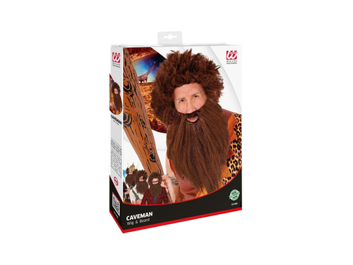 Peruka jaskiniowca z brodą