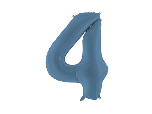 Balon foliowy granatowa cyfra 4 - 86 cm - 1 szt.