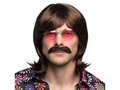 Brown men's wig