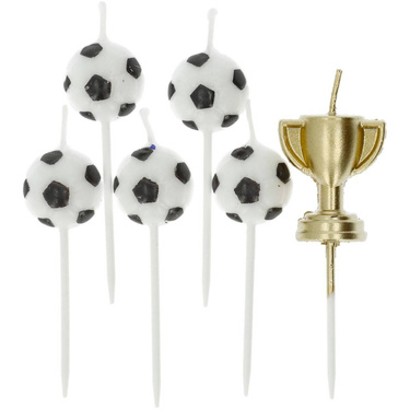 Soccer Candles - 6 pcs.