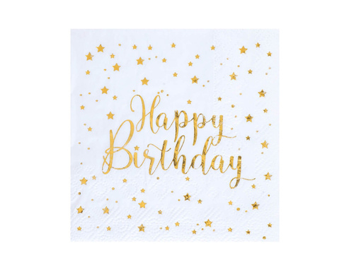 Happy Birthday napkins - 25 cm - 20 pcs.