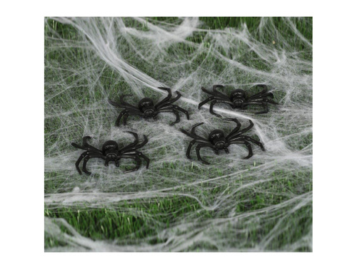 4 Plastic Spiders