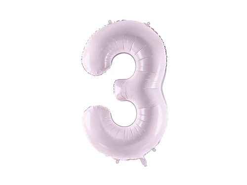 Number 3 Purple Foil Balloon - 72 cm - 1 pc