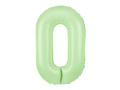 Number 0 Pistachio Foil Balloon - 100 cm - 1 pc