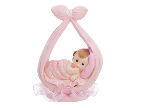 Figurine of a child in a pink handkerchief - 11 cm