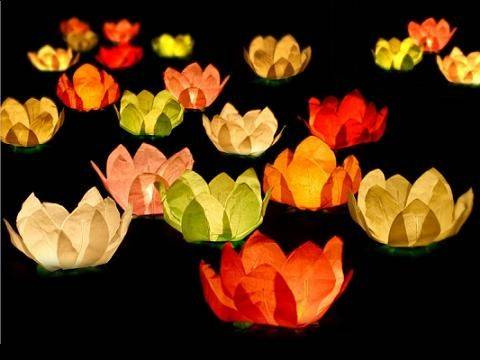 Floating lanterns mix colors - 6 pcs.