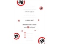 Invitations to the 30th prohibition sign - 6 pcs.