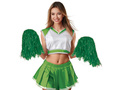 Pompony cheerleaderki zielone - 2 szt.