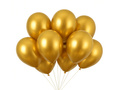 Balony lateksowe lustrzane złote - 30 cm - 10 szt.