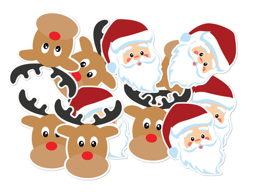 Double-sided decoration for Christmas - 12 pcs.